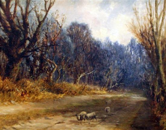 Thomas Morris Ash (fl.1882-1891) Near Yardley, Early December, 16 x 20in.